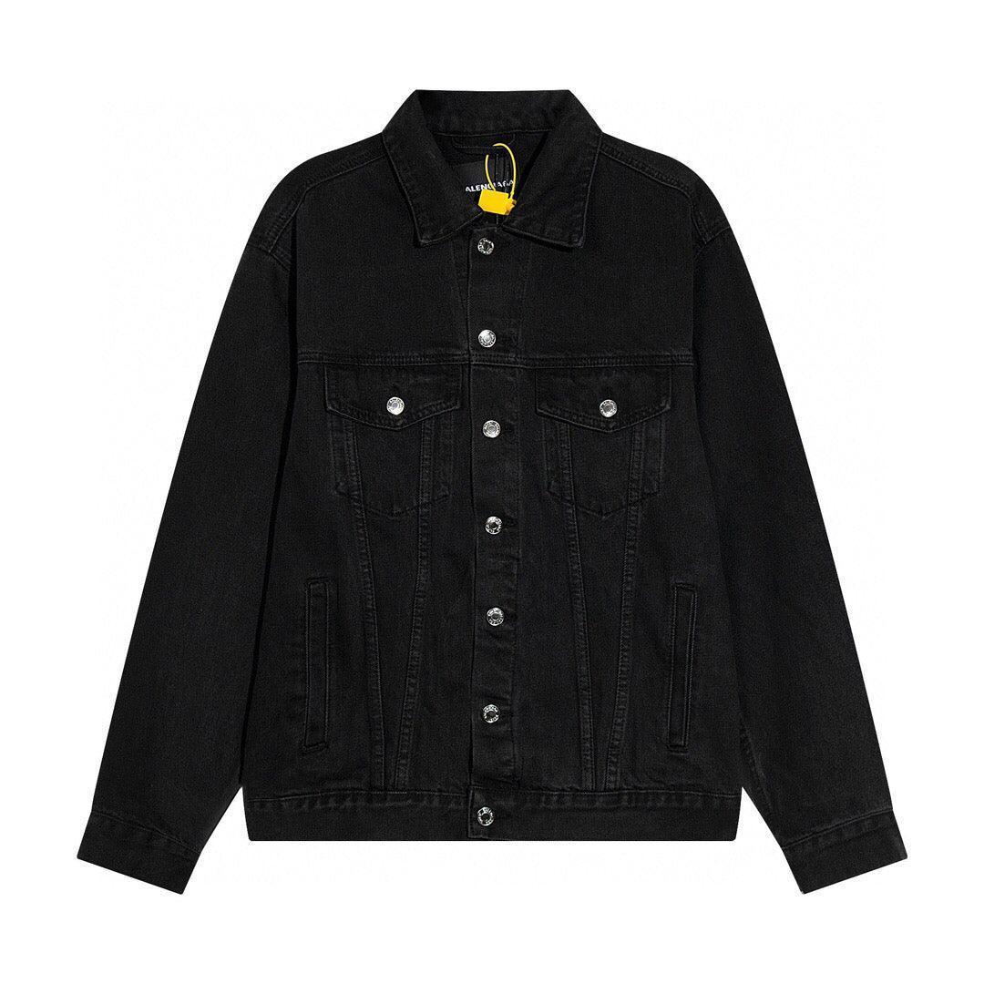 Balenciaga embossed paper denim jacket