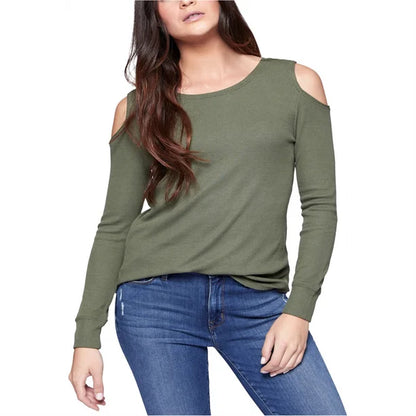 Sanctuary Womens Cold Shoulder, Green, Size Medium
