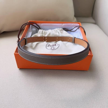 Hermes Men Gold Buckle Belt &