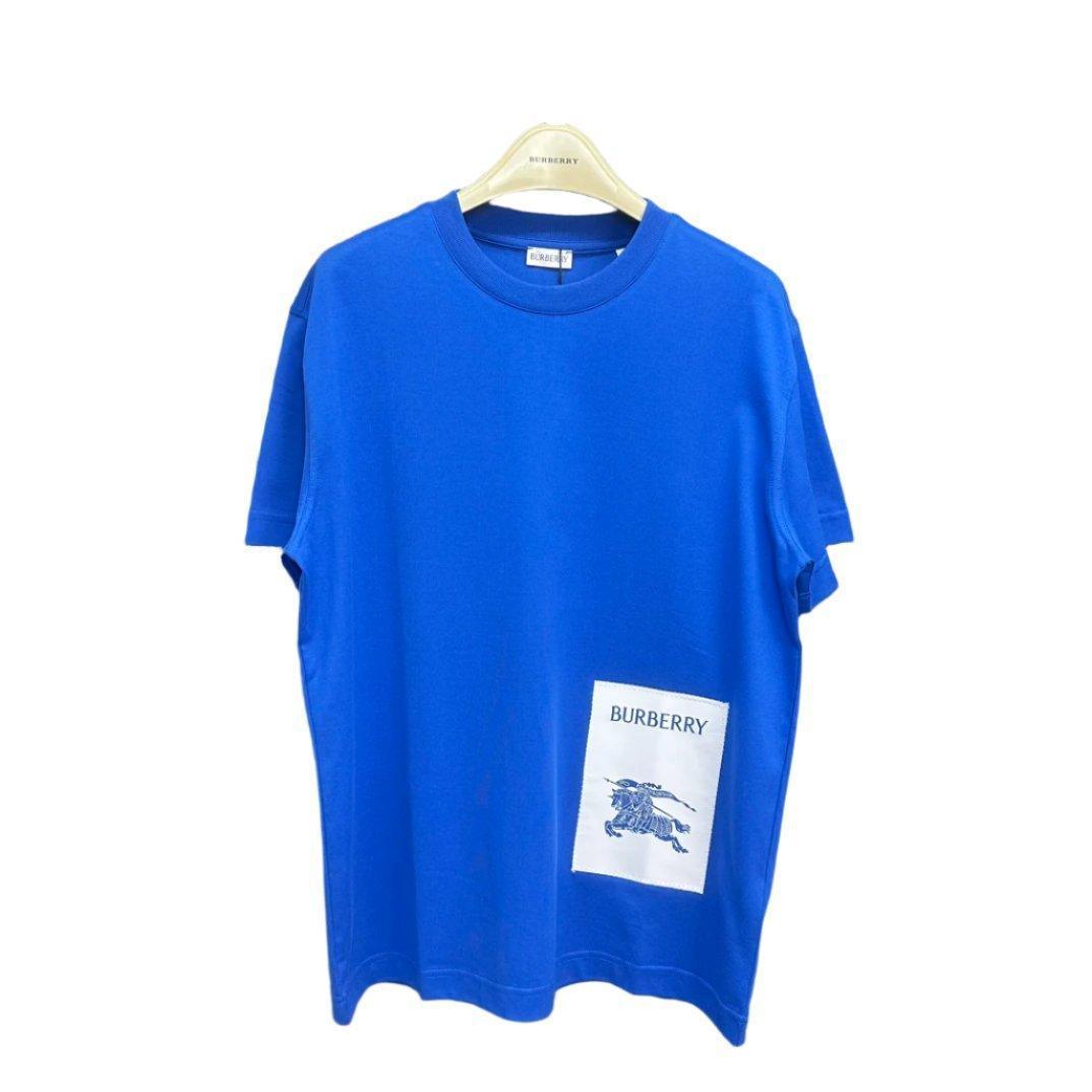 Burberry Blue T-Shirt Without Collar