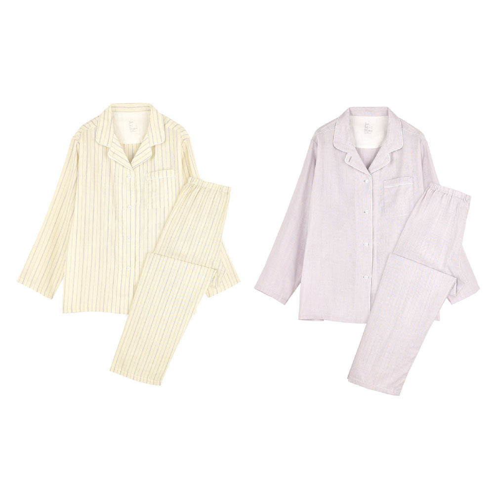 Double Layer Gauze Cotton Pajama Set
