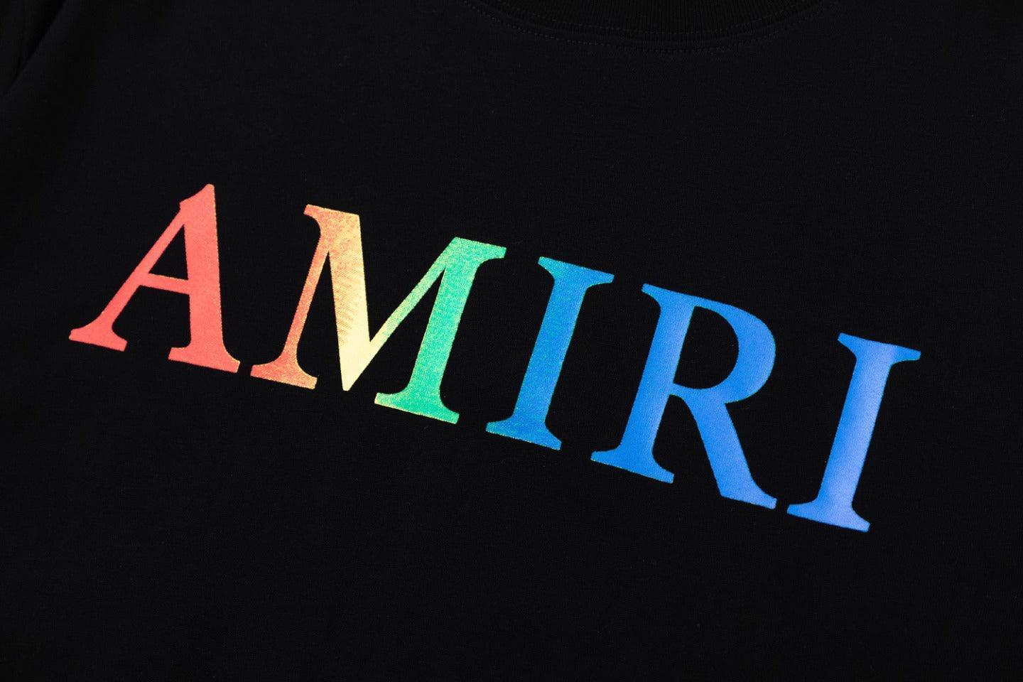 Amiri Black T-Shirt Without Collar