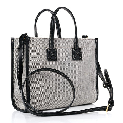 Burberry Canvas Smooth Calfskin Mini Two Tone Freya Tote