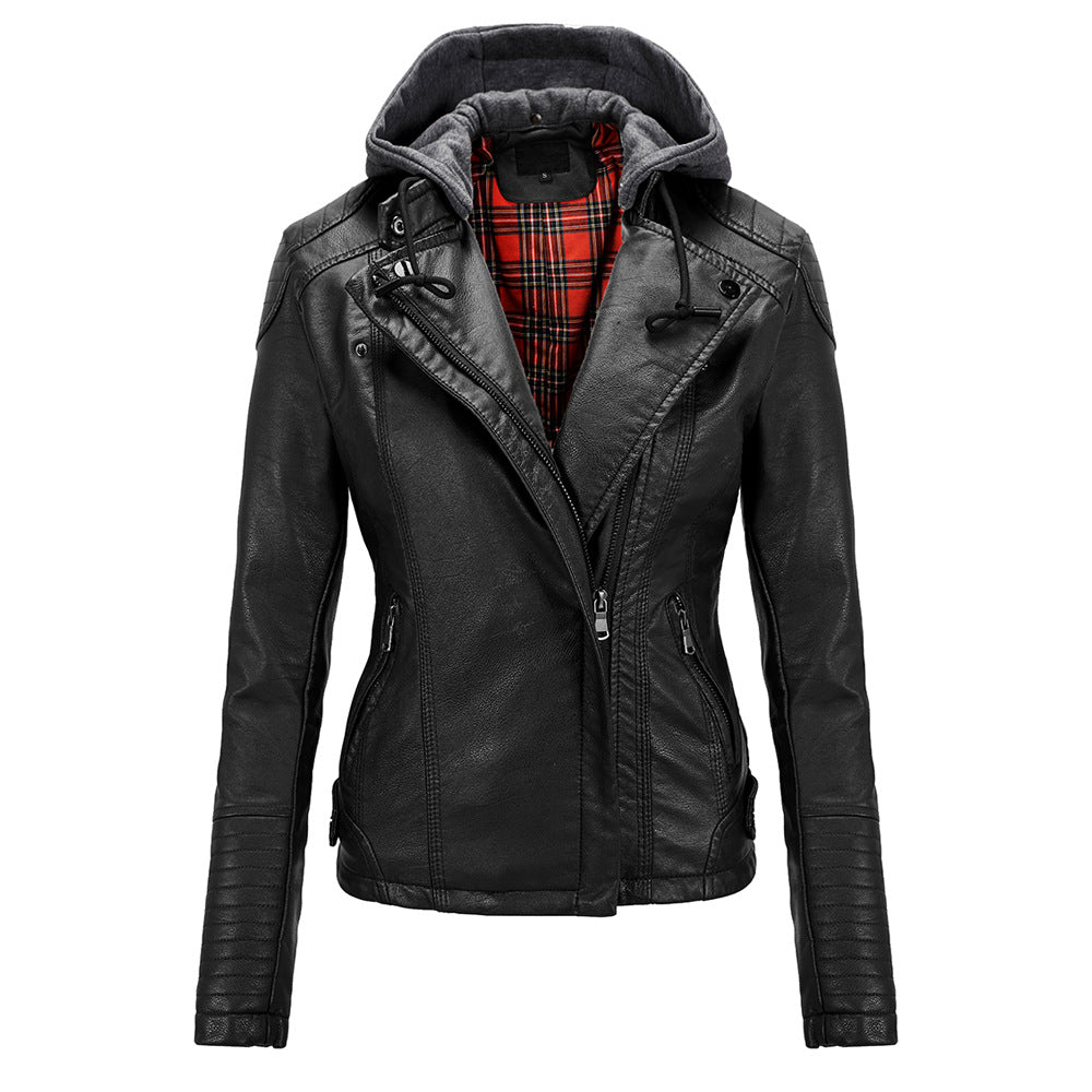 Womens Fleece Lined Leather Jacket