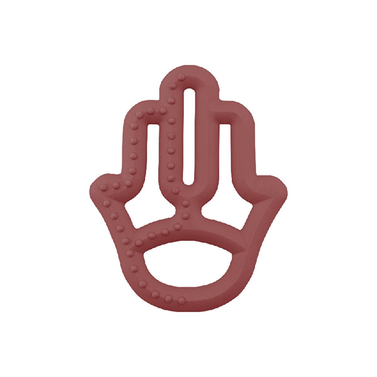 OiOi Baby Silicone Teether - Safe &amp; Durable Teething Relief for Infants, 3 Months+, Velvet Rose