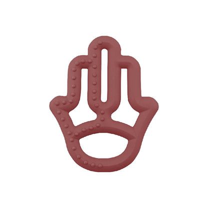 OiOi Baby Silicone Teether - Safe &amp; Durable Teething Relief for Infants, 3 Months+, Velvet Rose