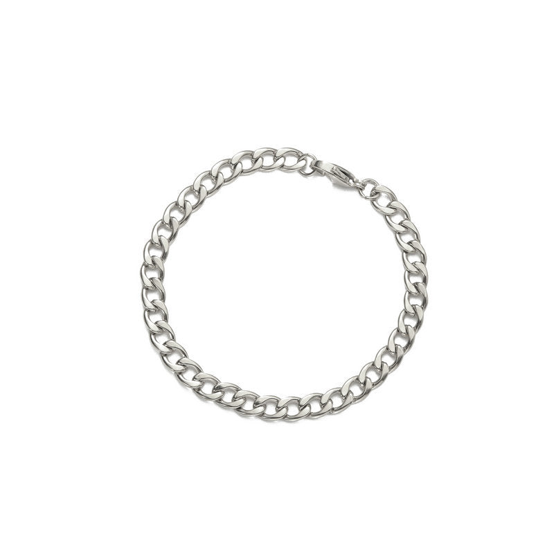 Cuban Chain Bracelet Stainless Steel Geometric Link Jewelry