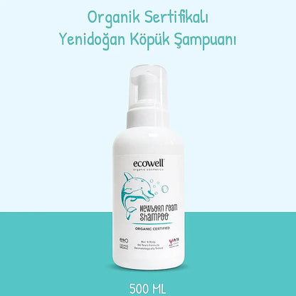 Ecowell Newborn Foam Shampoo with Aloe Vera 500ml