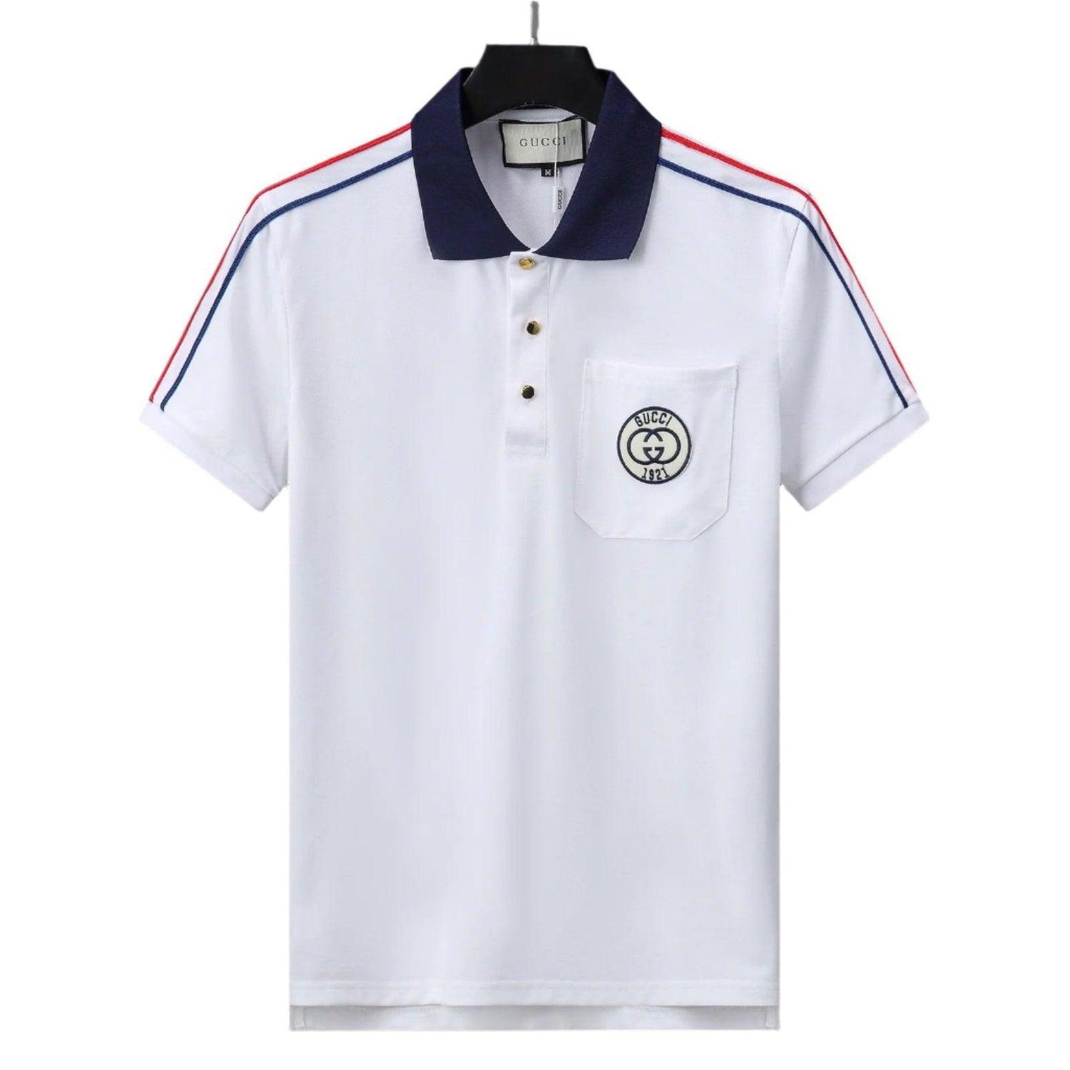 Gucci White T-shirt with a collar