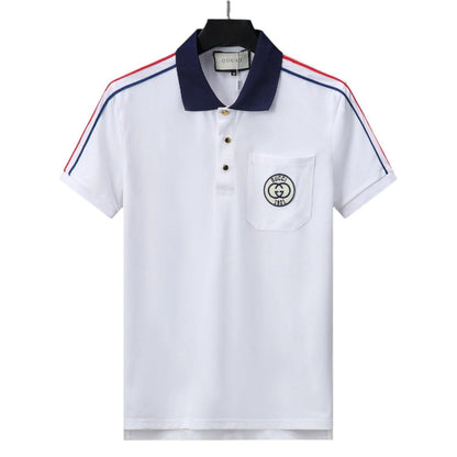 Gucci White T-shirt with a collar