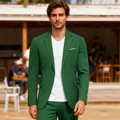 Mens Casual Solid-colormulti-color Suit Jacket