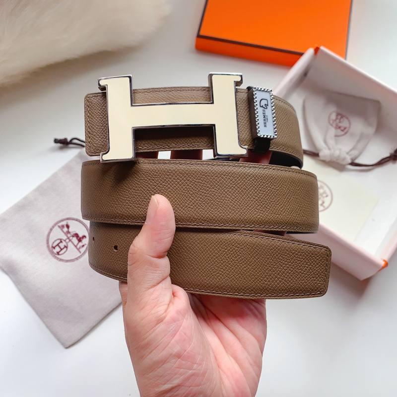 Hermes Men Beige Buckle Belt &