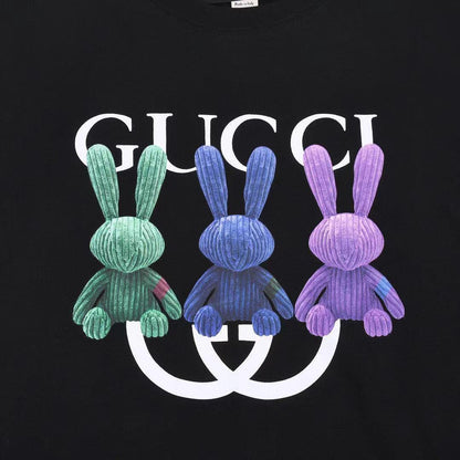 Gucci T-Shirt Without Collar - Black Cotton Crew Neck | Luxury Essential