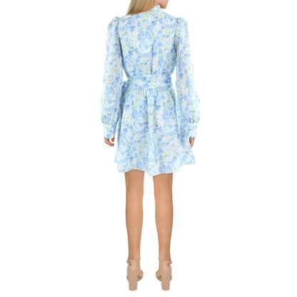 Lucy Paris Womens Nikole Floral Mini Fit and Flare Dress, Size Medium