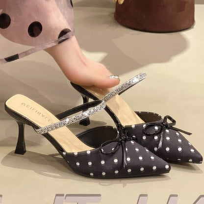 Polka-dot high heels