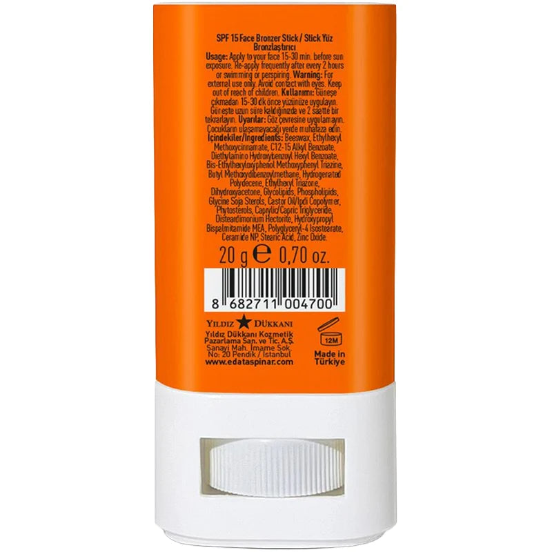 Eda Taspinar Face Bronzer SPF 15 Stick with Coconut Oil 20g