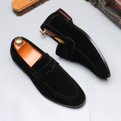 Solid Color Loafers Slip On Casual Beanie Shoes