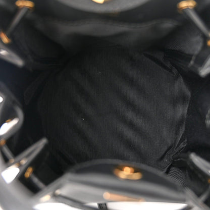 Burberry Calfskin Monogram Motif TB Bucket Black