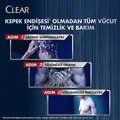 Clear Men Dandruff Care Shampoo - 13.5 Fl Oz | Deep Cleansing