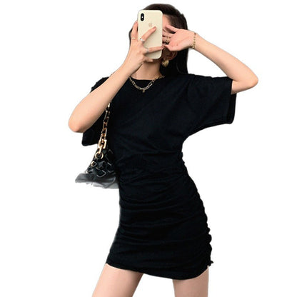Black Pleated Mini Dress