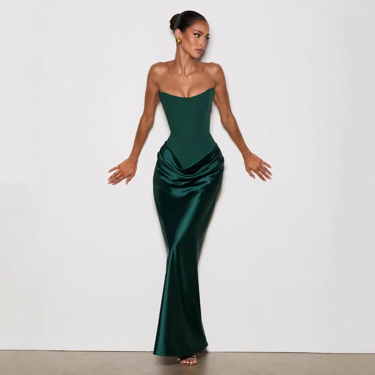 Elegant Strapless Bodycon Evening Dress
