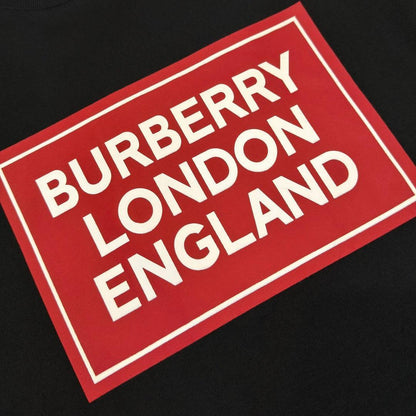 Burberry Black &amp; Red T-Shirt Without Collar