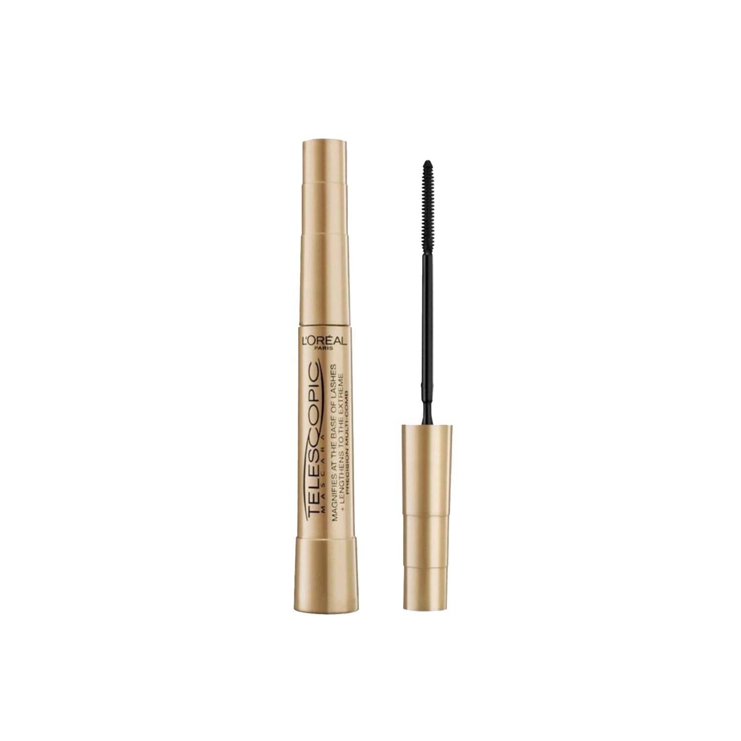 Loreal Paris Telescopic Mascara Black - Lengthening &amp; Volumizing Black Mascara for Enhanced Eye Makeup