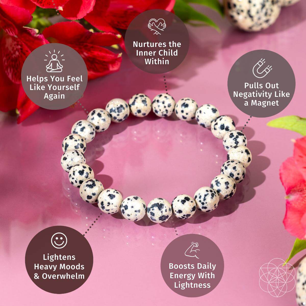 Emotional Detox - Dalmatian Jasper Bracelet