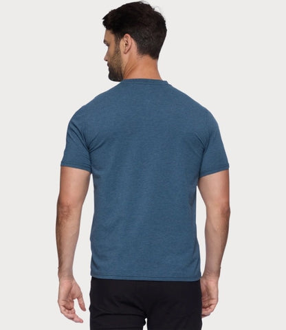 Essential Stretch SS Comfort Henley - Navy