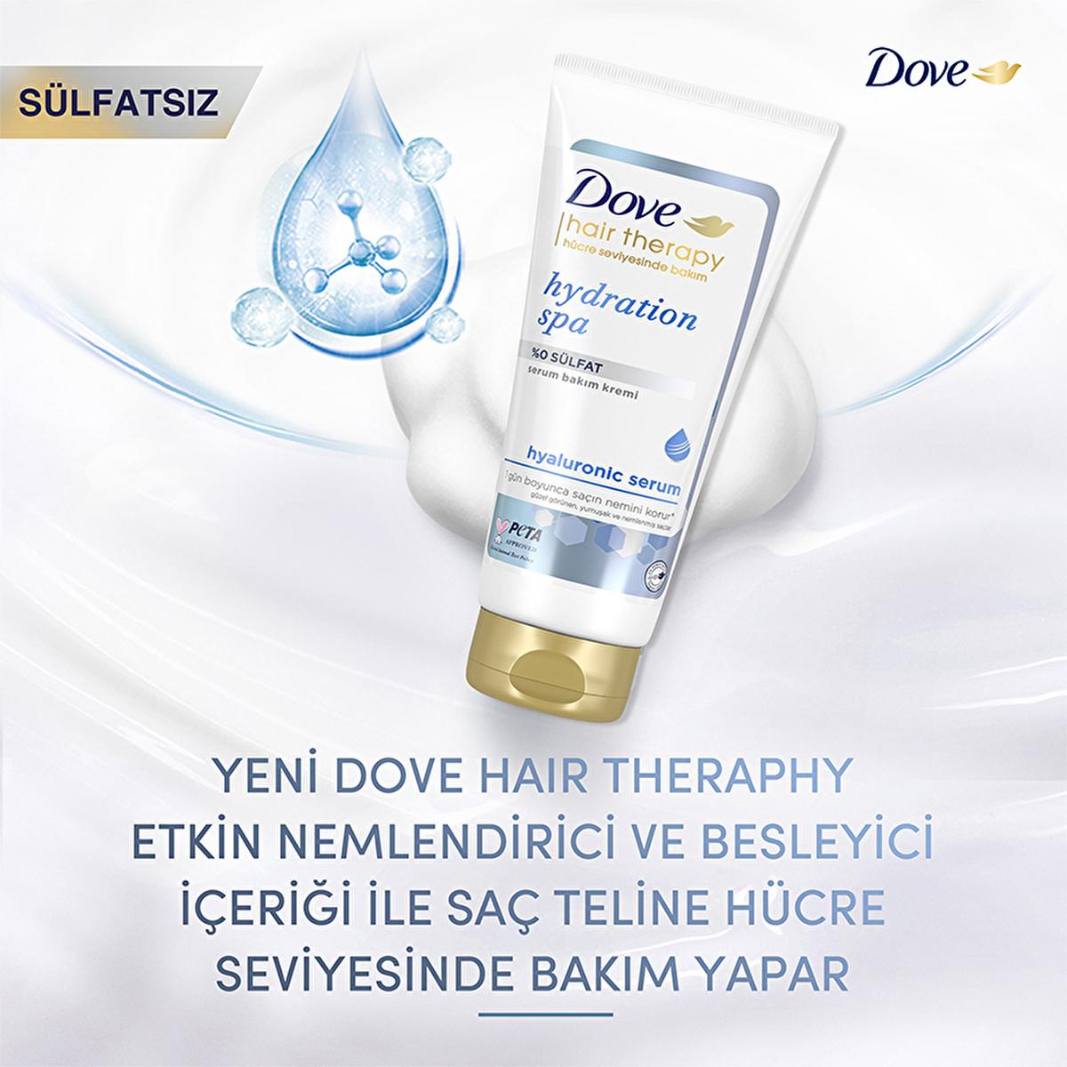 Dove Hair Therapy Hydration Spa Conditioner: Hyaluronic Acid Treatment for Deep Hydration, Dry &amp; Damaged Hair Repair