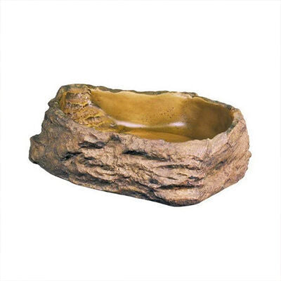 Exo Terra Reptile Feeding and Water Dish Large Stone Finish