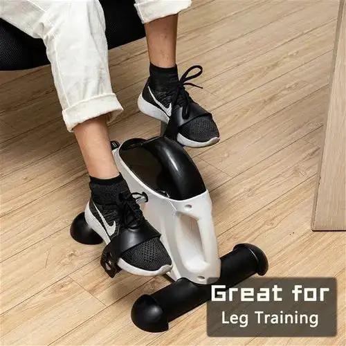 Ezra mini exercise bike for home, portable hands and feet trainer with adjustable resistance and compact design.