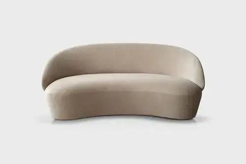 Green velour Ezra Naïve 2-seater sofa with plush cushions and modern design, perfect for stylish living rooms.