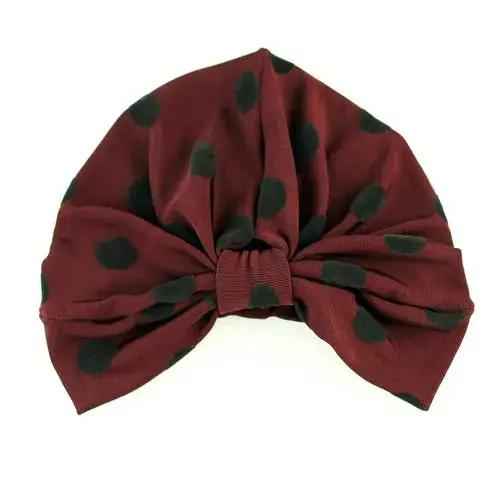 Ezra Slinky Dot Turban — Velvet Burnout Head Wrap