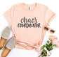Navy Ezra Chaos Coordinator Tee featuring bold graphic design, premium quality casual t-shirt for men.