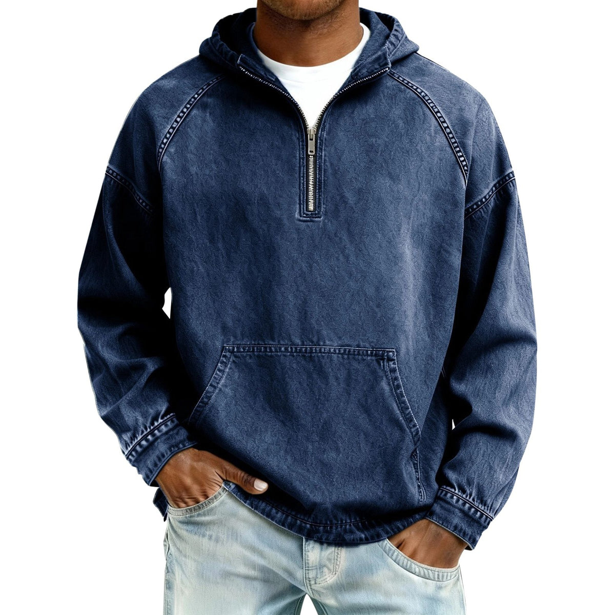 Mens Denim Jacket with Zipper