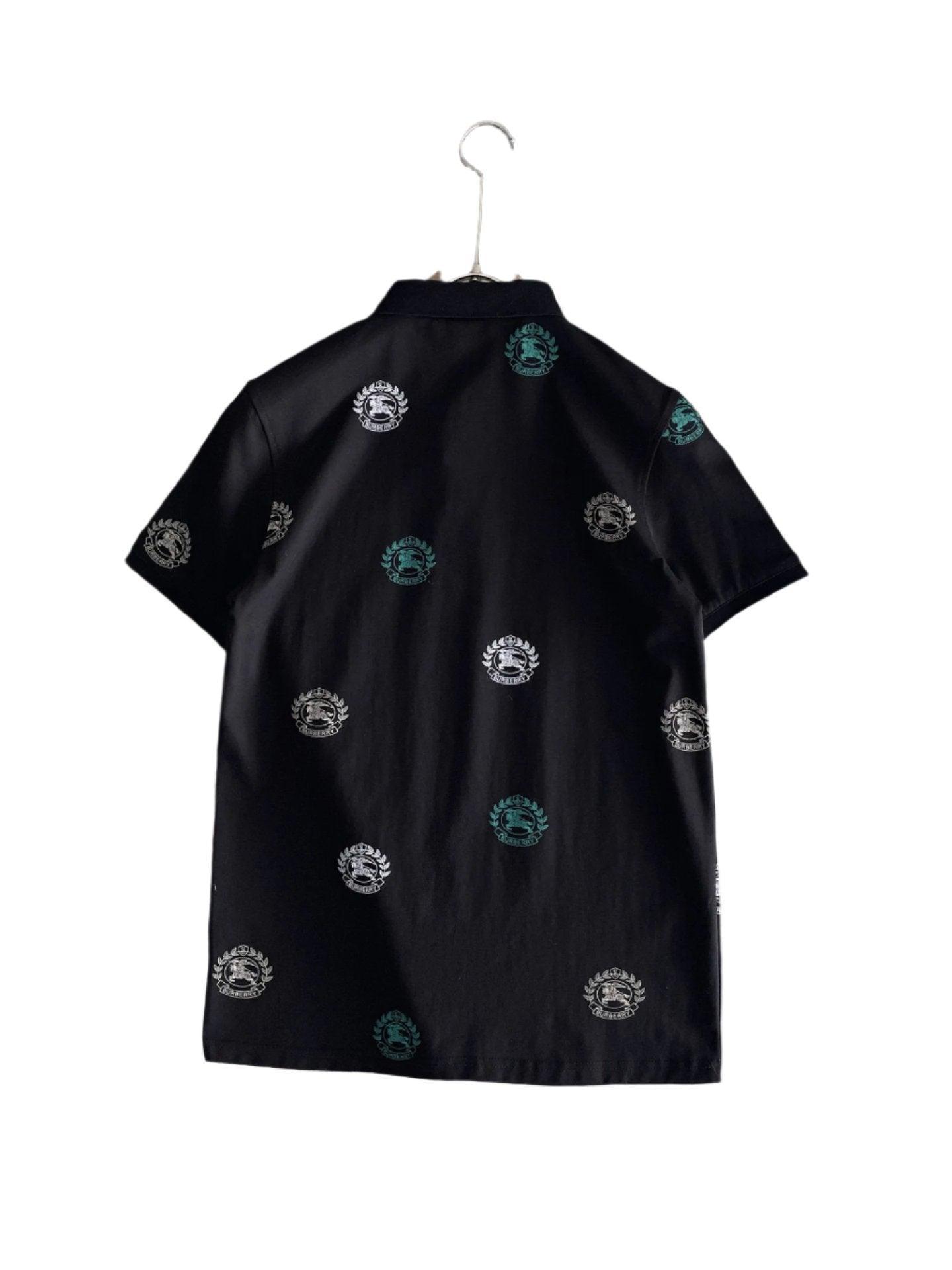 Burberry Black T-Shirt With Collar