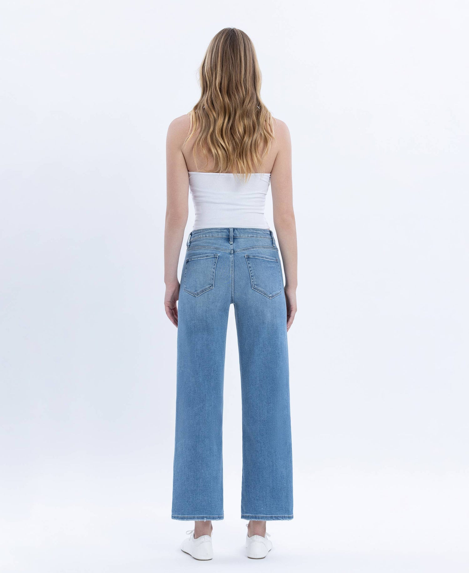 Willa Tummy Control High Rise Crop Wide Jean