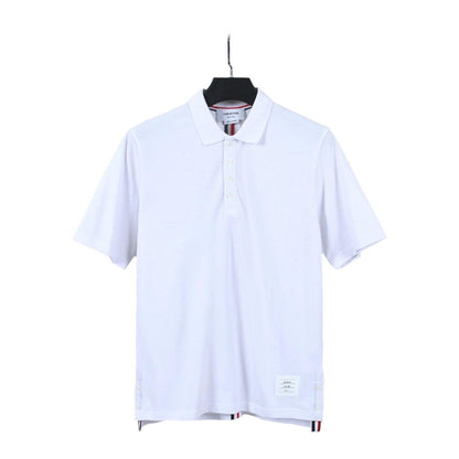 Thom Browne White T-Shirt with Collar