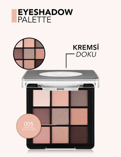 Flormar 9-Color Eyeshadow Palette Matte &amp; Shimmer 9g