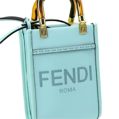 Fendi  Vitello King Plexiglass Logo Embossed Mini Fendi Sunshine Shopper Tote