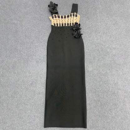 Elegant Beaded Bandage Dress