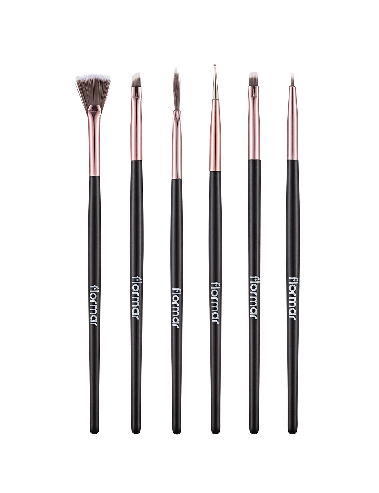 Flormar 6-Piece Nail Art Brush Set for Precision Designs