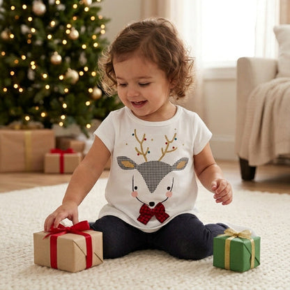 First Impressions Baby Girls Cotton Reindeer T-Shirt, Size 24Months