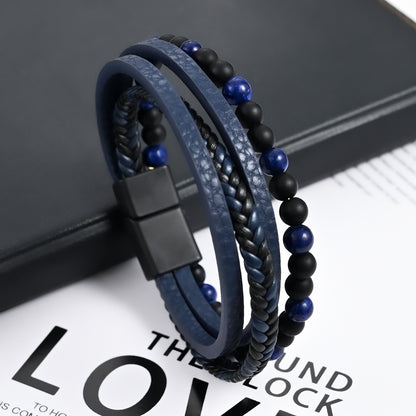 Multi-layered woven bracelet