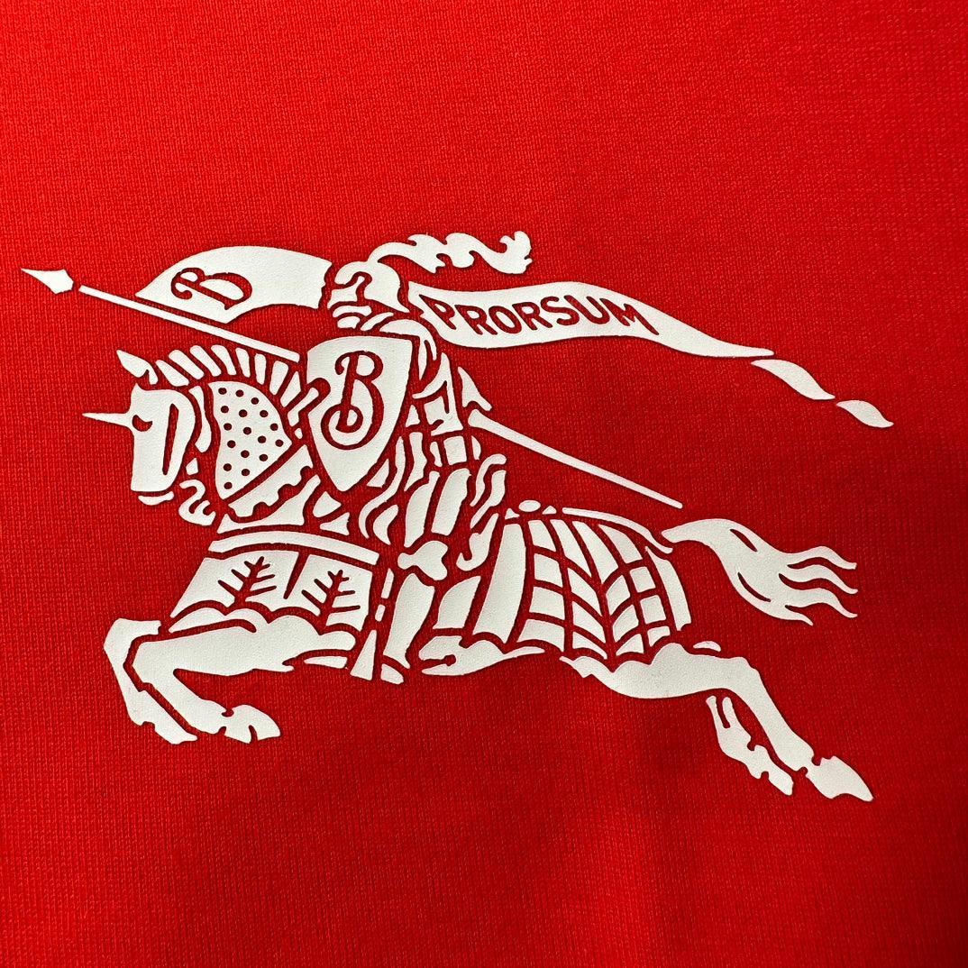 Burberry Red T-Shirt Without Collar
