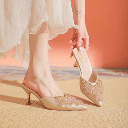 Baotou sandals with high heels
