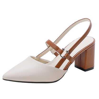 Pointed-toe sandals and high heels
