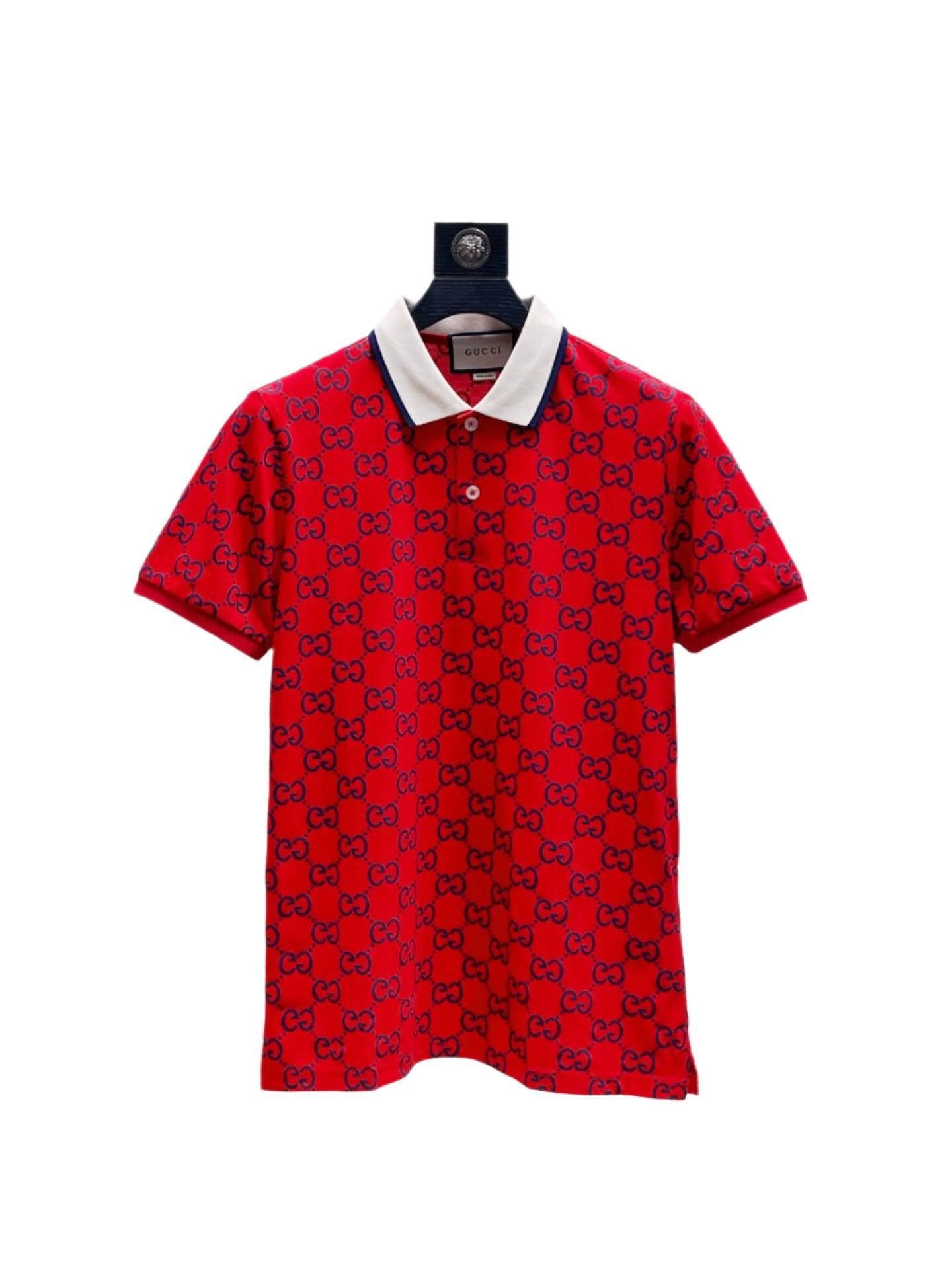 Gucci Red T-shirt with a collar