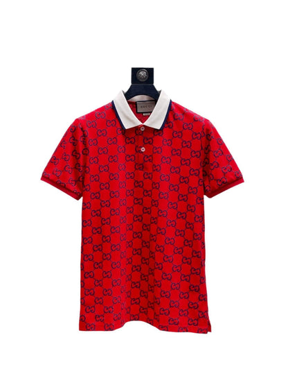 Gucci Red T-shirt with a collar